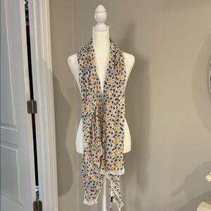 Kipling Yellow and Blue Floral Scarf